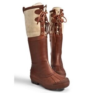 Women's Brown and Cream Boots